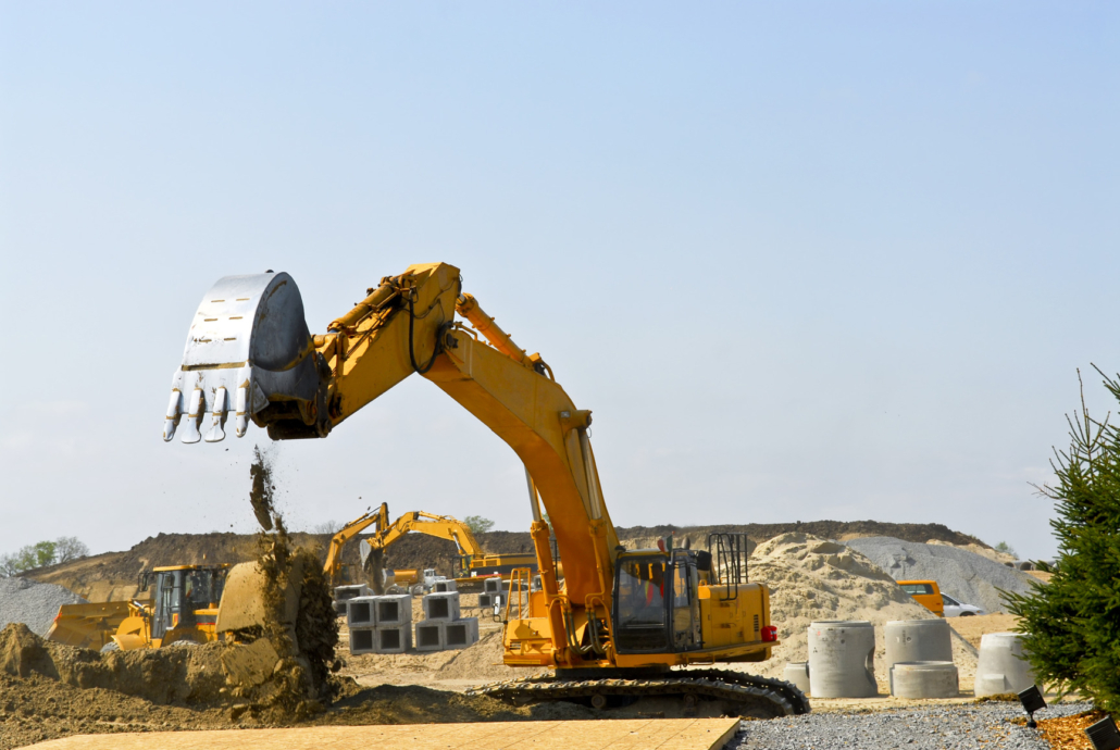 Bauarbeiten auf einer Baustelle in Kärnten